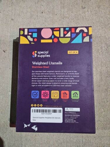 Forniture Speciali Utensili Ponderati Set di 4 - Supporti Tremori Mani SPEDIZIONE GRATUITA - Foto 2 di 3