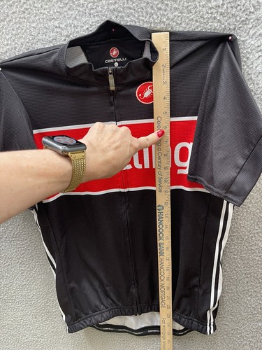 Castelli Men's Cycling jersey Shirt Top Men's Large Black Red logo pockets - Picture 9 of 11
