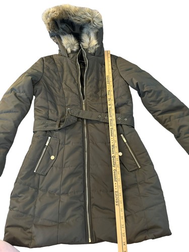 Karl Lagerfeld Paris giacca parka trapuntato pelliccia sintetica verde media donna nuova senza etichette - Foto 3 di 14