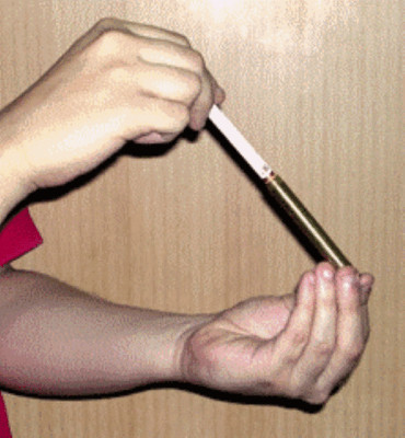 Cigarette Pierce - Brass Deluxe Pro Version - Cigarette in Tube Is Unharmed!