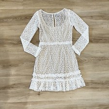 Angel Biba White Lace Mini Dress Size S