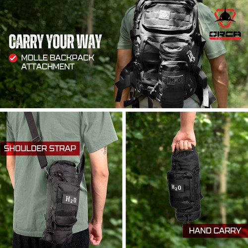 Orca Tactical Molle Wasserflasche Beutel Militär H2O Halter Wanderausrüstung Pack Tasche - Bild 6 von 28
