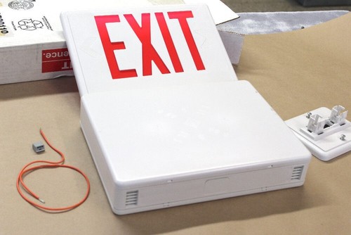 (Qty 1) Exit Sign Contemporary Polycarbonate Made In The USA 12"x 9.5" Dimension - Picture 2 of 3