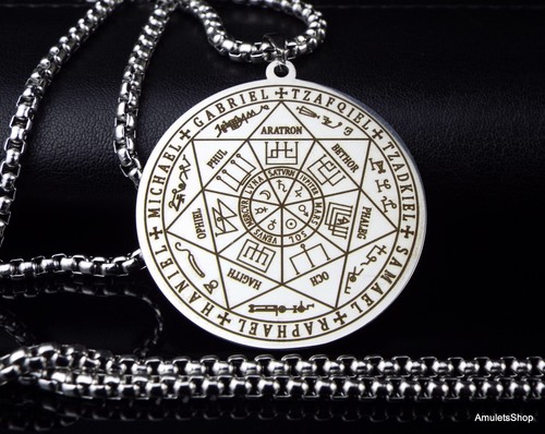 7 Archangels amulet, Golden or Silver Steel pendant Talisman seven Archangels - 第 1/23 張圖片
