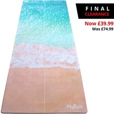 HOT YOGA MAT by PLYOPIC | Eco Non Slip Pattern Mat/Towel | Bikram Ashtanga Power