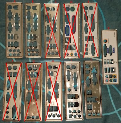 PC I/O Shield Backplate with PS/2, serial, parallel, USB, audio (choose ...