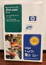 HP Premium Plus Glossy Photo Paper 9ml 20 Sheets 4"x6" New Sealed