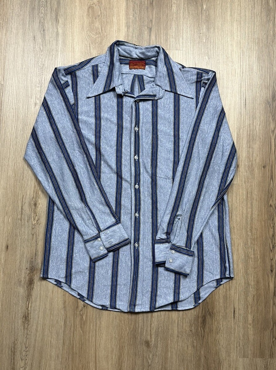 トップス SEARS KINGS ROAD Vintage SEARS KINGS ROAD Blue Button Front Short Sleeve