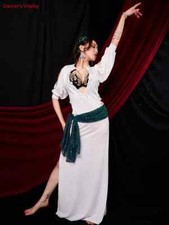 Performance Belly Dance Robe for Women Lady Clothes Robe Belly Dance