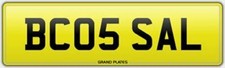 SALLY SALIM SALMAN NUMBER PLATE BC05 SAL UK REGISTRATION ASSIGNMENT FEE INCLUDED