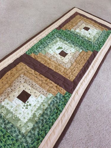 Handmade Patchwork Quilted Table Runner - 50" X 15" - Picture 3 of 4
