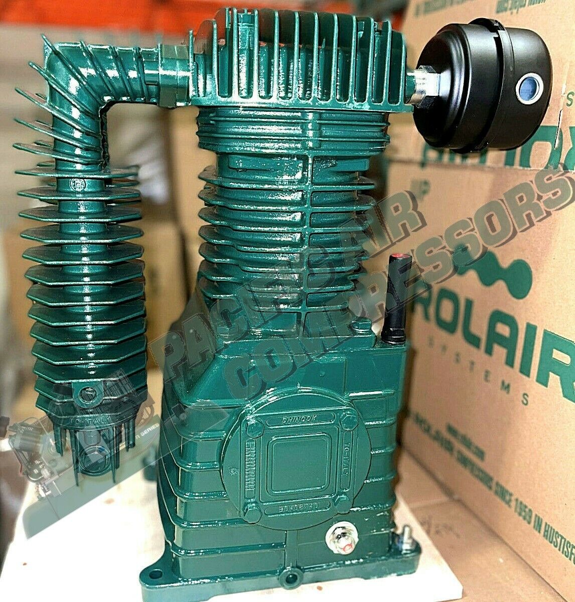 Chinook Rolair 5 to 7.5hp 2 Stage Air Compressor Pump W/ Flywheel & Air  Filter