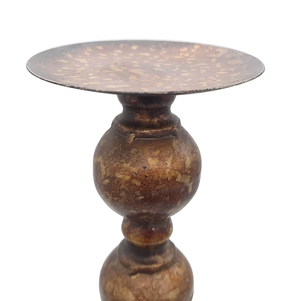 Boho Style Freestanding Weighted Metal Candle Sconce – Rustic Vintage Home Décor - Image 3 of 4