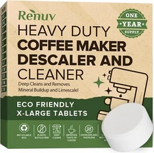 New Renuv Coffee Maker Cleaner & Descaler Tablets 12 Uses for Keurig Nespresso