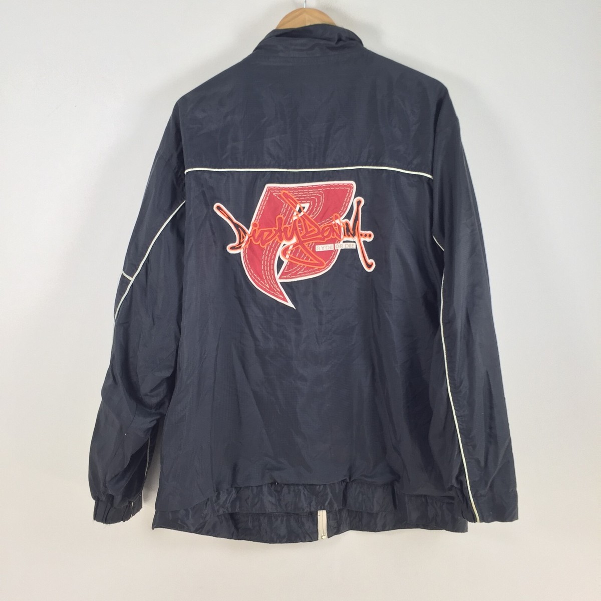 90s RUFF RYDERS DIRTY DENIM ナイロンジャケット 黒 DMX Ruff Ryders Dirty Denim vintage 90s mens jacket size M black