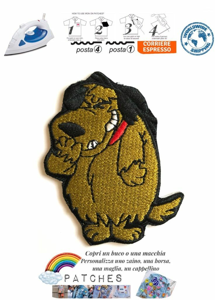 Hobbies And Patch Toppa Termoadesiva Ricamata Muttley Corsa Più