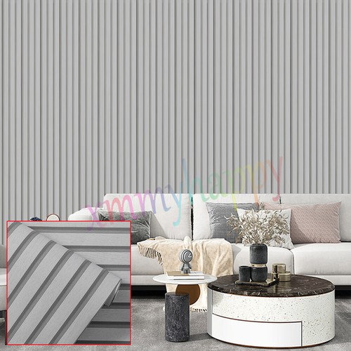 Grey Vertical Stripes Wallpaper Rolls Modern Glitter Non-Woven Wall Paper Decor - Picture 138 of 214