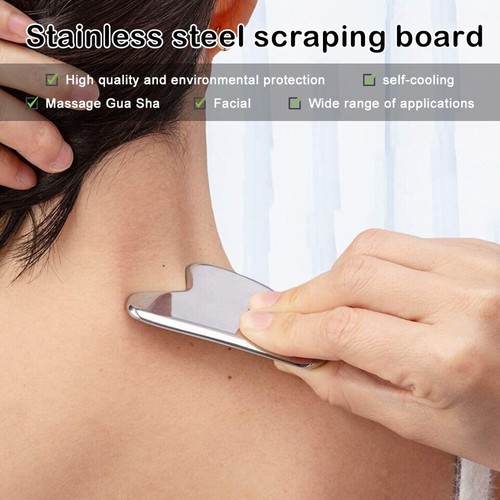 2Pcs Stainless Steel Gua Sha Facial Tools Guasha for Face Metal Gua Sha Tight US - Picture 3 of 18