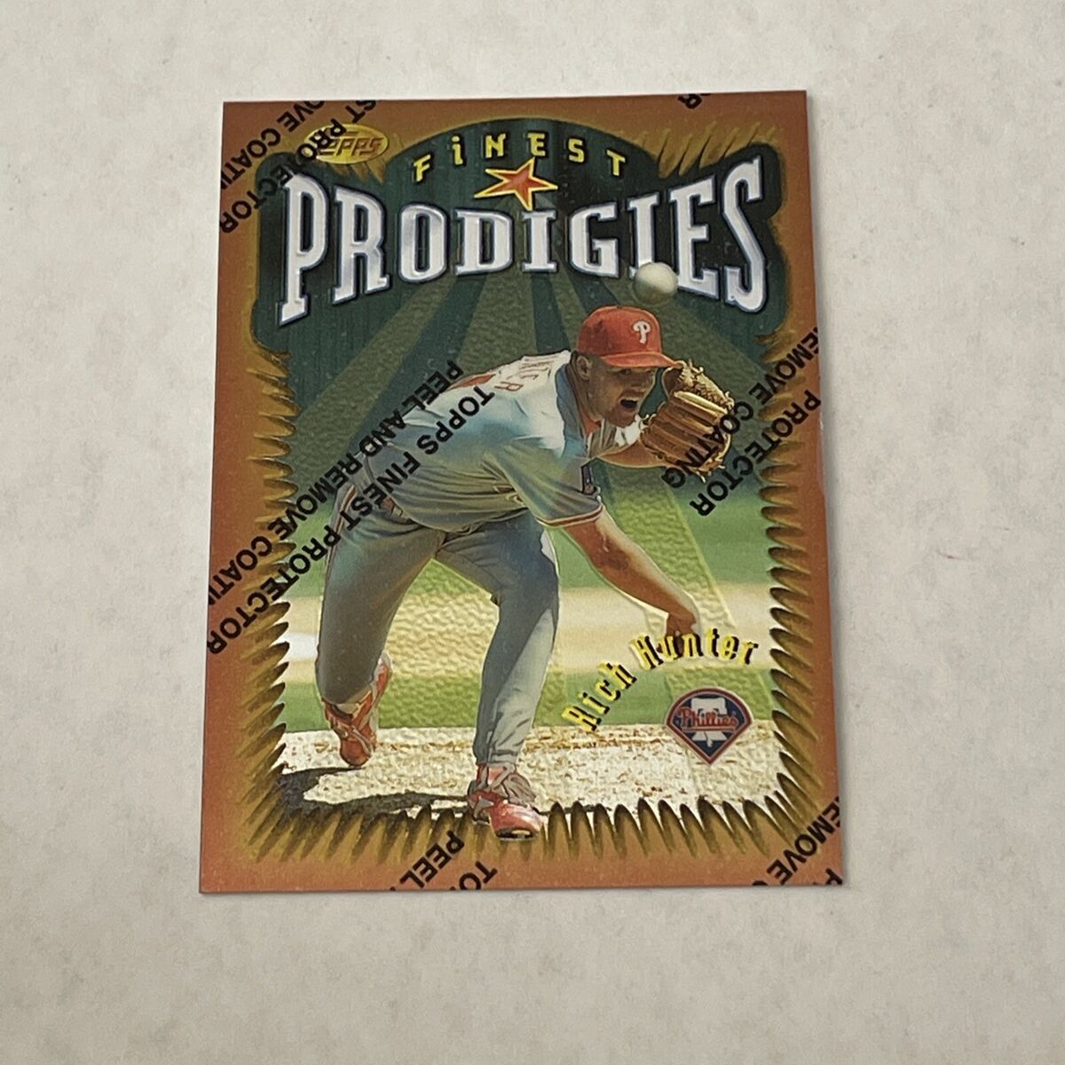 1996 Topps Finest Prodigies Rich Hunter Baseball Card #207 1996 Topps Finest Prodigies Rich Hunter Baseball Card #207