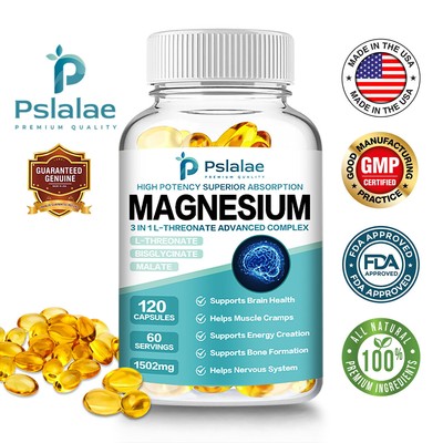 Magnesium - L-Threonate, Bisglycinate, Malate - Brain Health, Memory & Focus