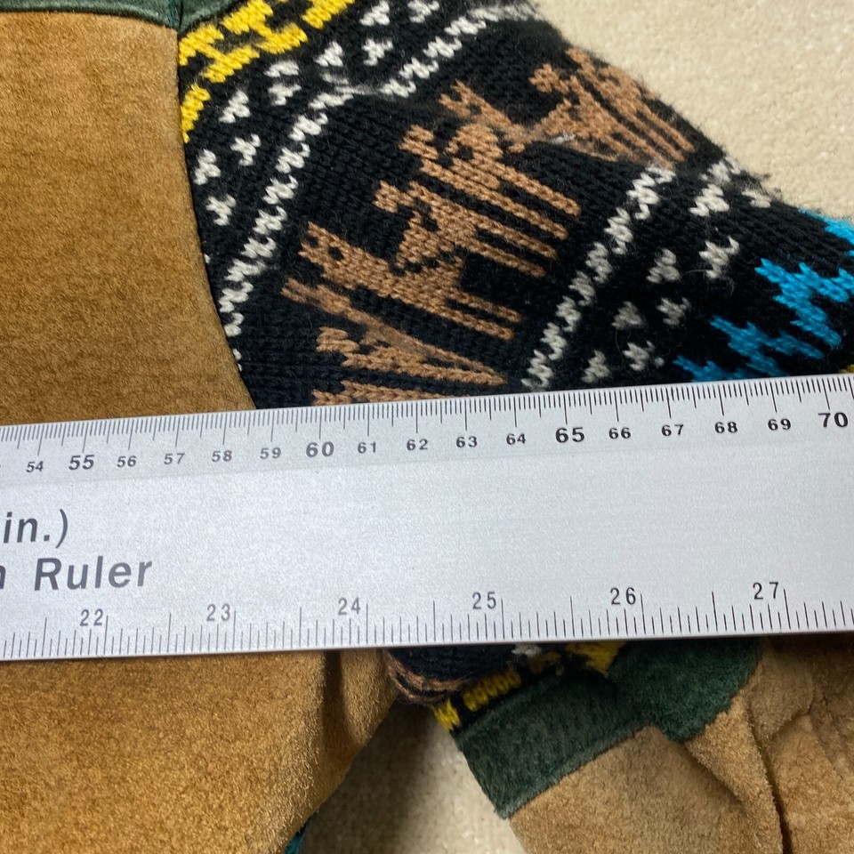 Vintage Suede Aztec Sherpa Jacket Large 50 Men's Navajo Vintage Western