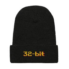 32 bit Waffle beanie -  Classic Retro Gaming - 32-bit