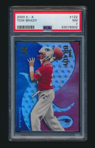 PSA 7 TOM BRADY 2000 FLEER EX #122 RC ROOKIE CARD #/1500 *AMAZING EYE APPEAL*