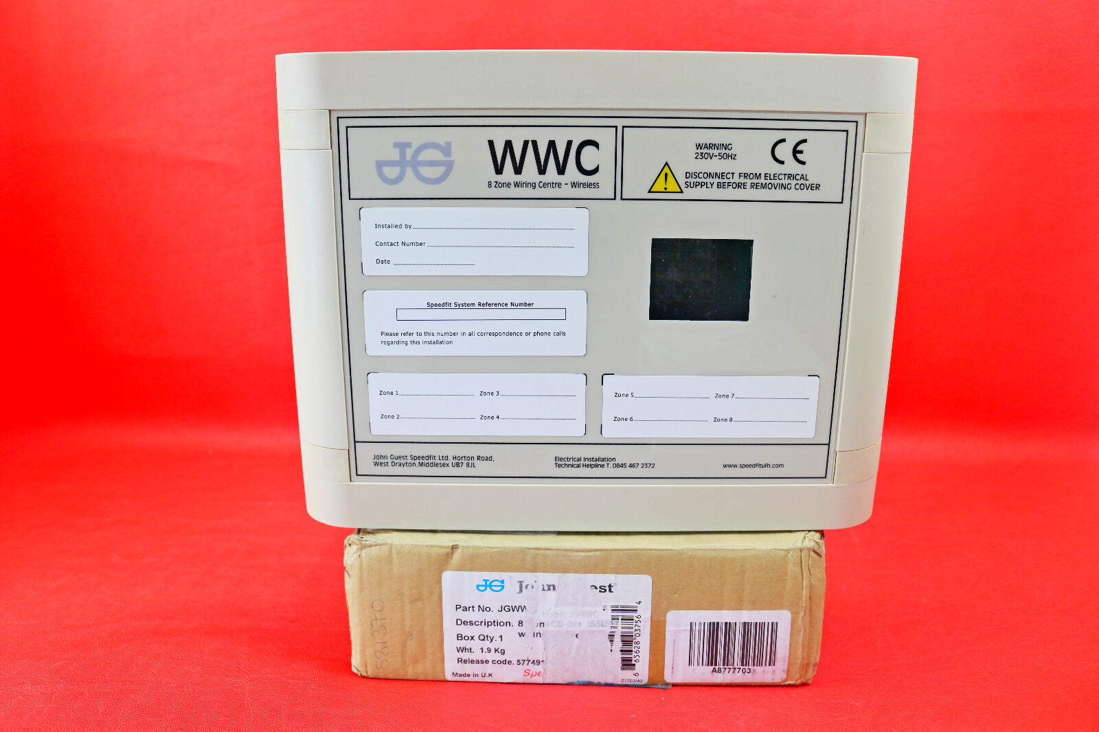 JG UFH 8 Zone Wireless Wiring Center WWC