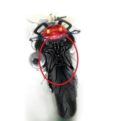 PER SUZUKI DR Z 400 E KIT PORTATARGA PER MOTO UNIVERSALE+CATAR.+SUPPORTO CATAR - Foto 4 di 9