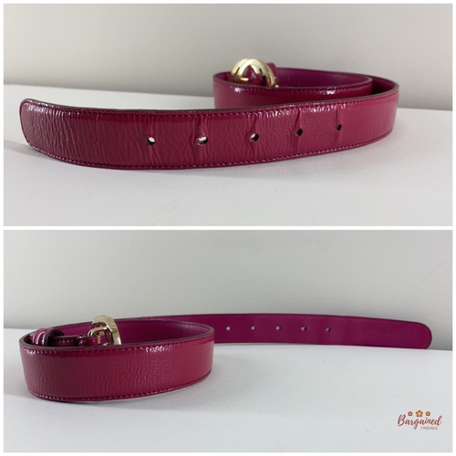 Authentic GUCCI Pink Rose Coated Calfskin Leather GG Interlocking Belt 75/30 - Picture 12 of 12
