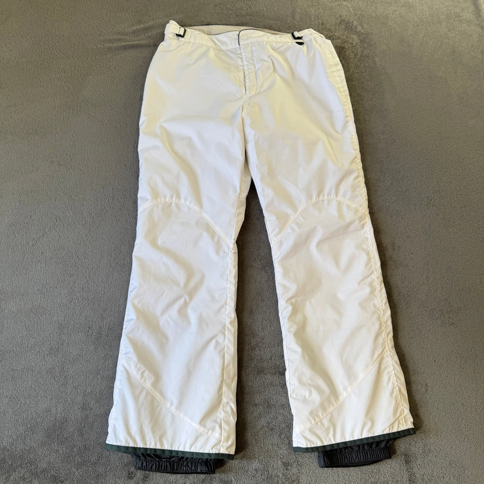 Columbia Womens White Insulated Ski Snow Pants Size L Outdoor Winter Sport