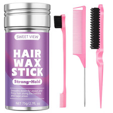 Hair Wax Stick  Slick Back Hair Brush for Tame Flyaways, Frizz, Sleek Ponytail,
