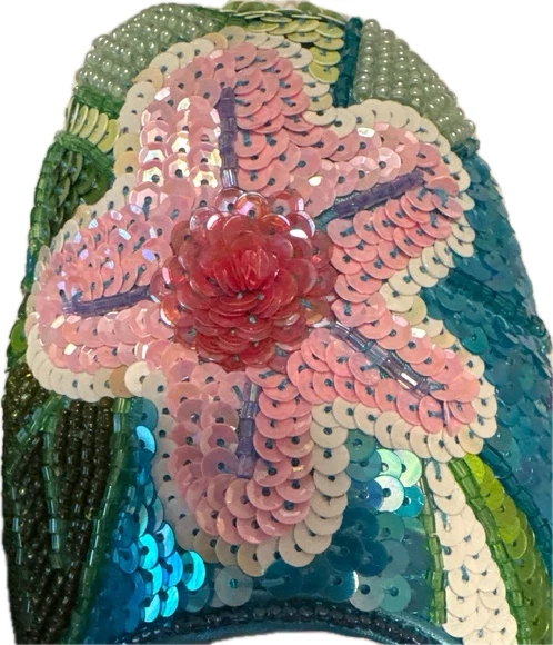 Sapatilhas/mulas de lantejoulas multicoloridas Frankie Feldman tamanho 8B novas com etiquetas - Imagem 4 de 4