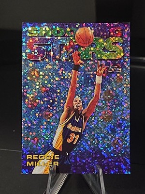 Reggie Miller 1997-98 Topps Basketball Shooting Stars Card # 9 NM Fast Shipping 