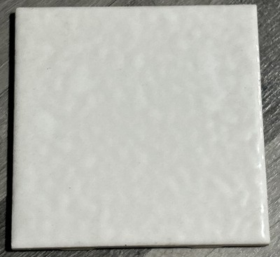 US Made White Large Dimple Textured Semi-Gloss Ceramic Tile 4-1/4'' x 4-1/4''