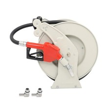 Fuel Hose Reel Retractable Diesel Hose Reel 3/4" x 50' Auto Fueling Nozzle