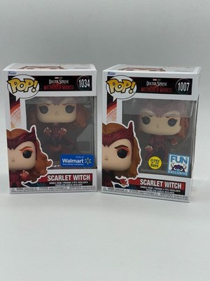 Funko Pop! Marvel 1034 Scarlet Witch Walmart + 1007 Scarlet Witch FUN Exclusive