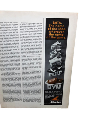 1972 Bata Sneakers Print Ad Vintage Athletic Shoe Promo Gym Tennis Basketball