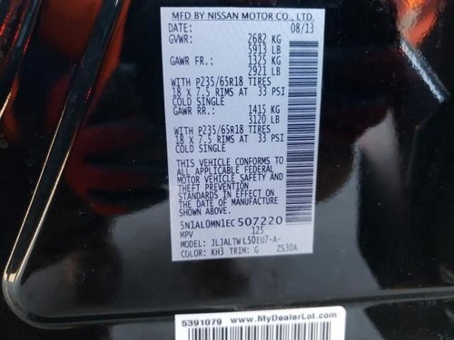 Speedometer Cluster MPH 6 Cylinder Fits 14 INFINITI QX60 268845 - Picture 9 of 9
