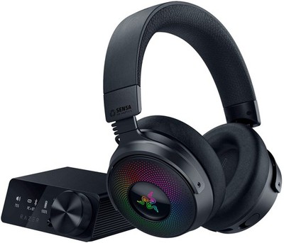 Razer - Kraken V4 Pro Wireless Over-the-Ear Gaming Headset for PC, Mac, Plays...