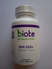 biote Nutraceutical DIM SGS + Hormone + Detox (60 Capsules) Exp 03/26 Sealed