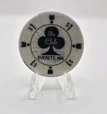 The Club Casino Card Room Everett Washington $1 Casino Chip