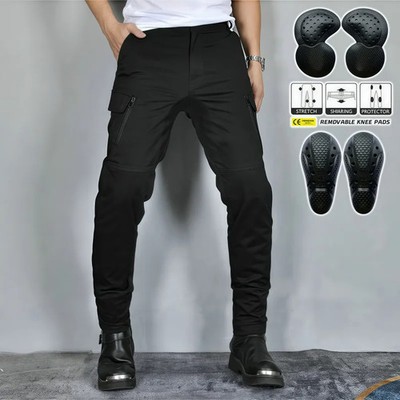 New motorcycle men's jeans upgraded with extended protective cover