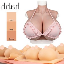 Realistic B-H Cup Silicone Breast Forms Breast Plate Fake Boobs For Crossdresser