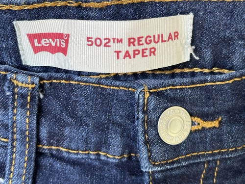 Levis 502 Boys Jean 14 Reg. (25 X 27.5 )Mid Rise Reg. Fit Taper Leg Blue - Picture 4 of 17
