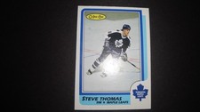 1986-87  OPC O-PEE-CHEE STEVE THOMAS  ROOKIE CARD #245. rookie card picture