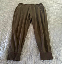 Athleta Women's Black Brooklyn Lined Jogger Pants Size 14 Zip Pockets Stretch