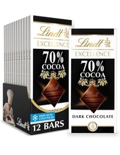 PACK OF 12 Lindt 70% Cocoa Dark Chocolate EXCELLENCE Bar