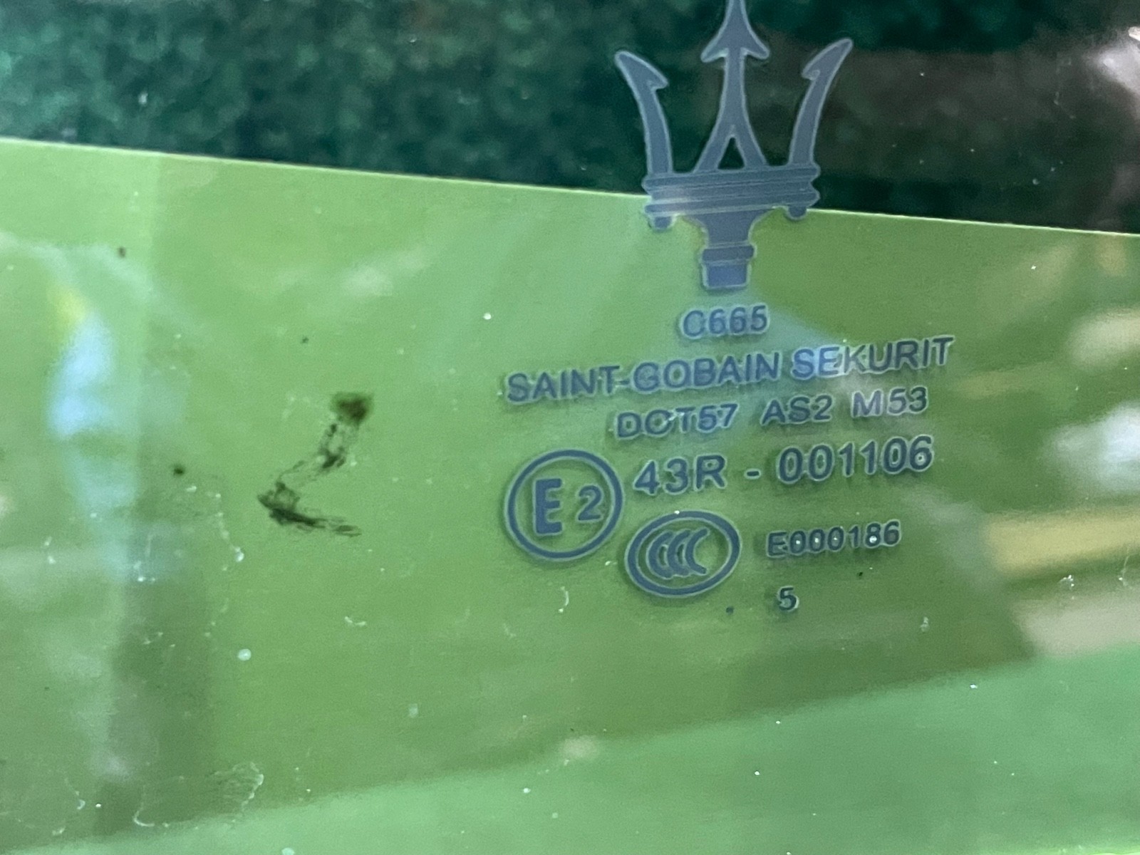 2014-2022 Maserati Ghibli Rear Left Driver Side Door Window Auto Glass OEM