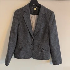 NEXT Grey Wool Blend SIZE 12 UK Smart Jacket Lined